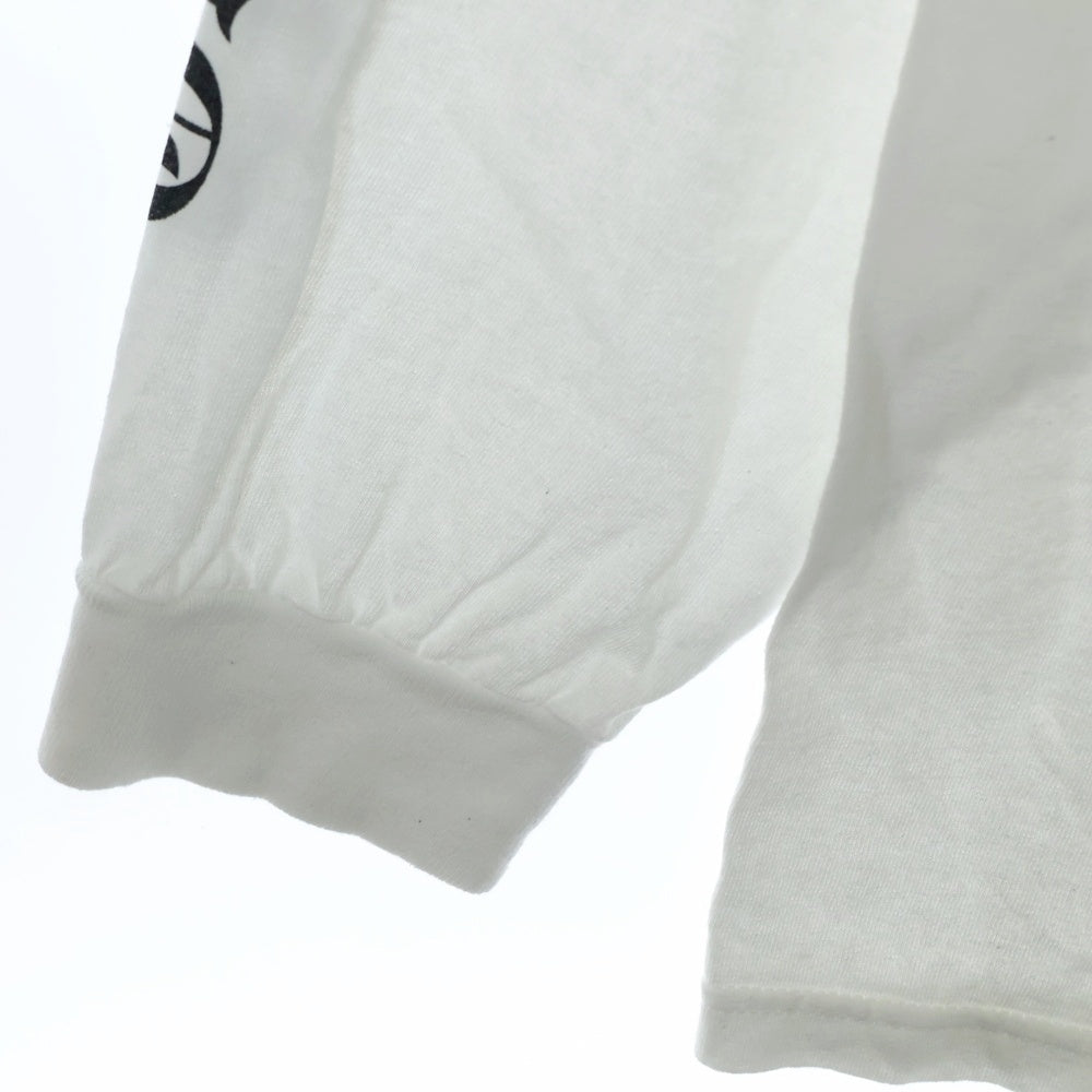 WACKO MARIA(ワコマリア) 23AW LONG SLEEVE T-SHIRT ロゴ刺繍 アームプリント 長袖Tシャツ ロンT カットソー ホワイト 23FW-WMT-LT02