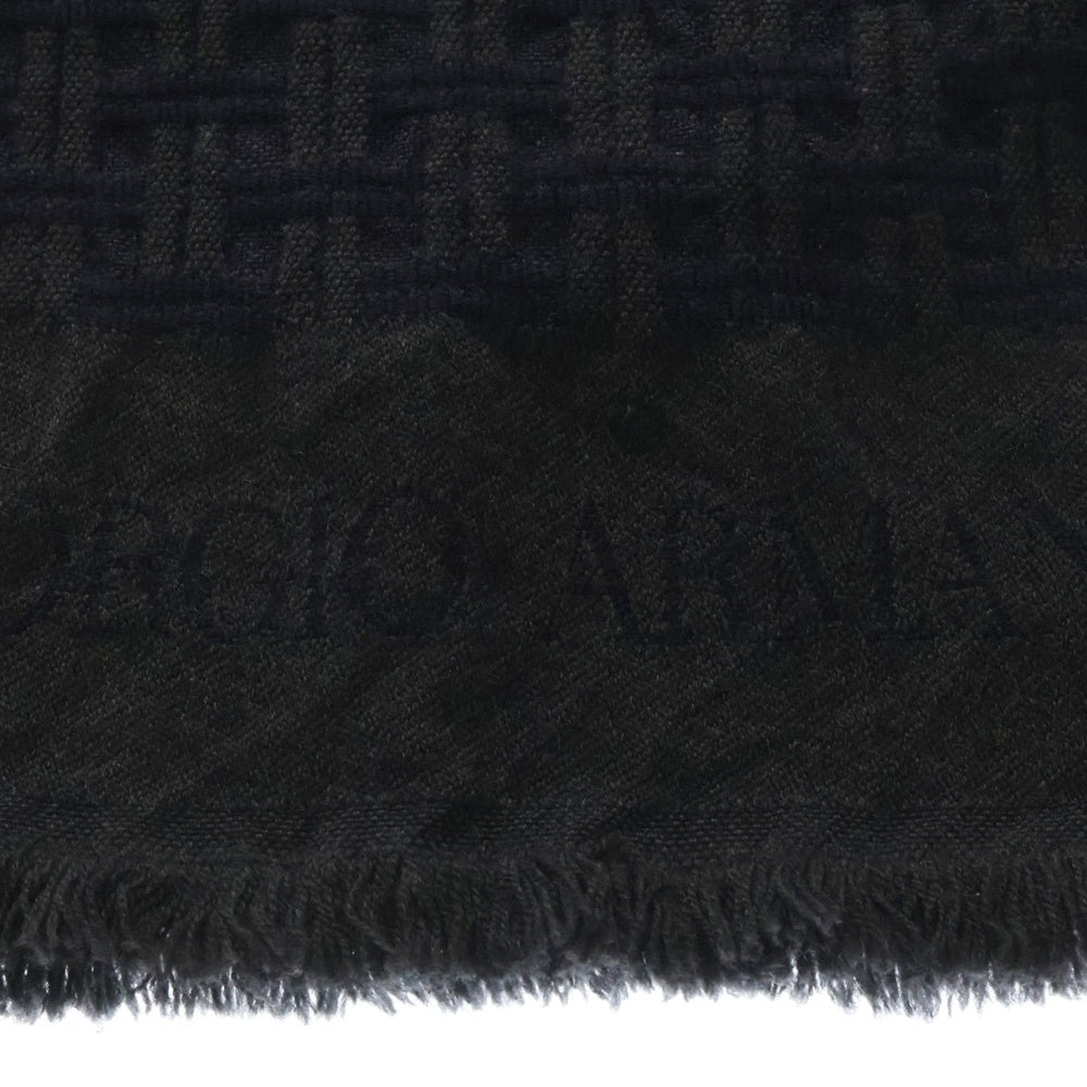 GIORGIO ARMANI(ジョルジオアルマーニ) 総柄デザイン ウールマフラー グレー