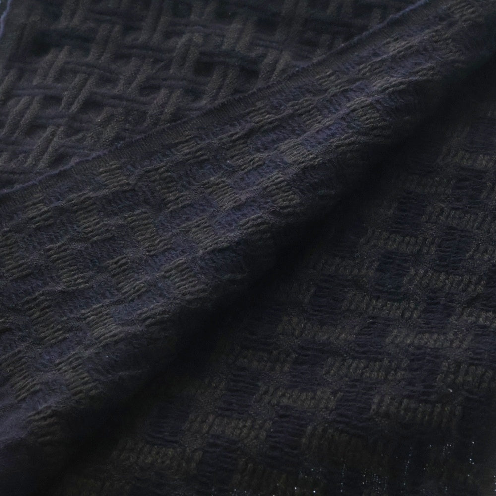 GIORGIO ARMANI(ジョルジオアルマーニ) 総柄デザイン ウールマフラー グレー