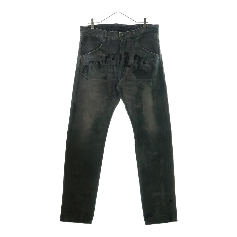 cvtvlist(カタリスト) SILVER LOGO BUTTON PRINT DENIM PANTS シルバーロゴボタンプリントデニムパンツ グレー