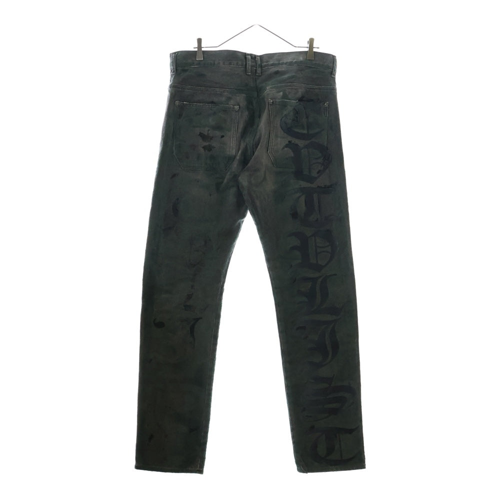 cvtvlist(カタリスト) SILVER LOGO BUTTON PRINT DENIM PANTS シルバーロゴボタンプリントデニムパンツ グレー