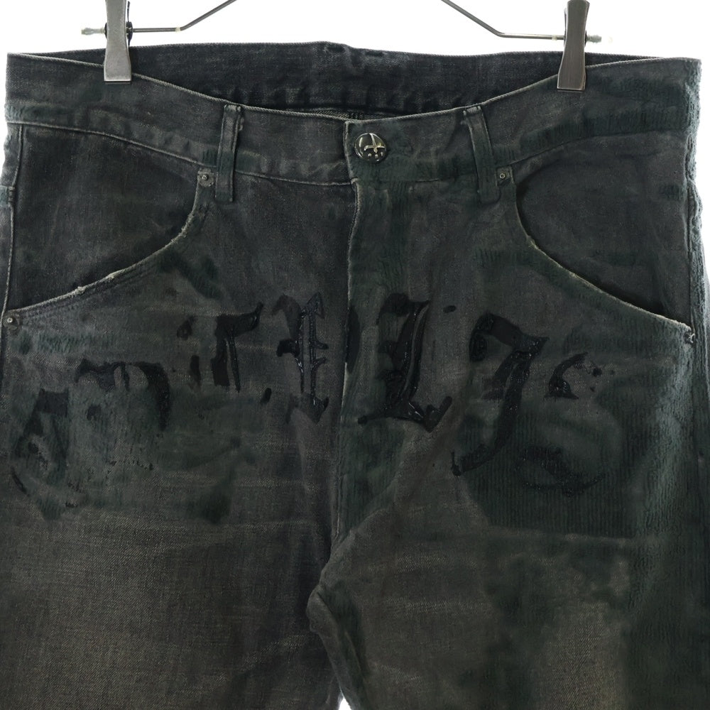 cvtvlist(カタリスト) SILVER LOGO BUTTON PRINT DENIM PANTS シルバーロゴボタンプリントデニムパンツ グレー