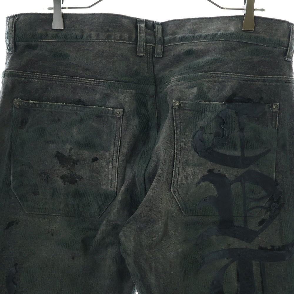 cvtvlist(カタリスト) SILVER LOGO BUTTON PRINT DENIM PANTS シルバーロゴボタンプリントデニムパンツ グレー