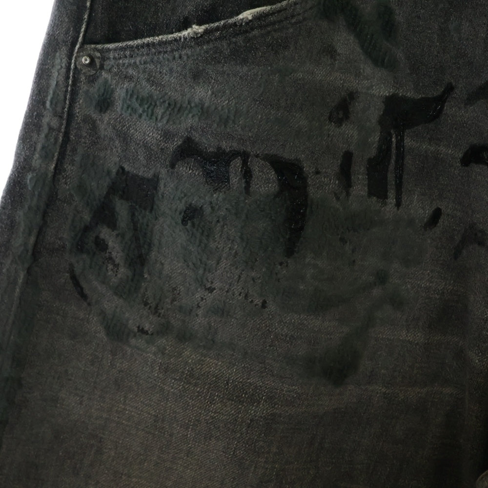 cvtvlist(カタリスト) SILVER LOGO BUTTON PRINT DENIM PANTS シルバーロゴボタンプリントデニムパンツ グレー