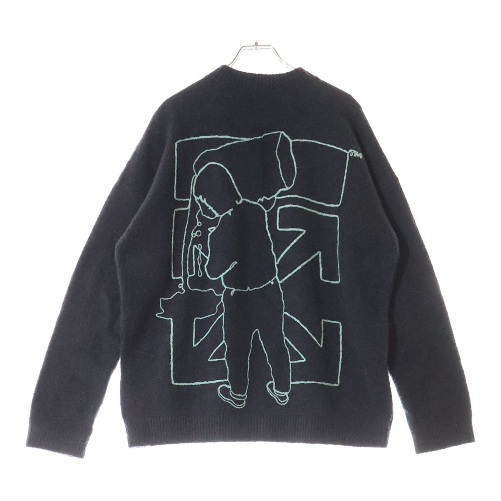 OFF-WHITE(オフホワイト) Barrel Worker Knitted Sweater バレル ワーカー ニット セーター グレー OMHE045E20KNI001