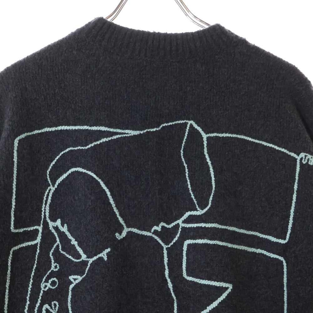 OFF-WHITE(オフホワイト) Barrel Worker Knitted Sweater バレル ワーカー ニット セーター グレー OMHE045E20KNI001