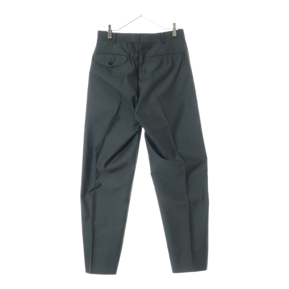 COMME des GARCONS HOMME PLUS(コムデギャルソンオムプリュス) サテン切り替え ストライプ スラックスパンツ ブラック PE-P035