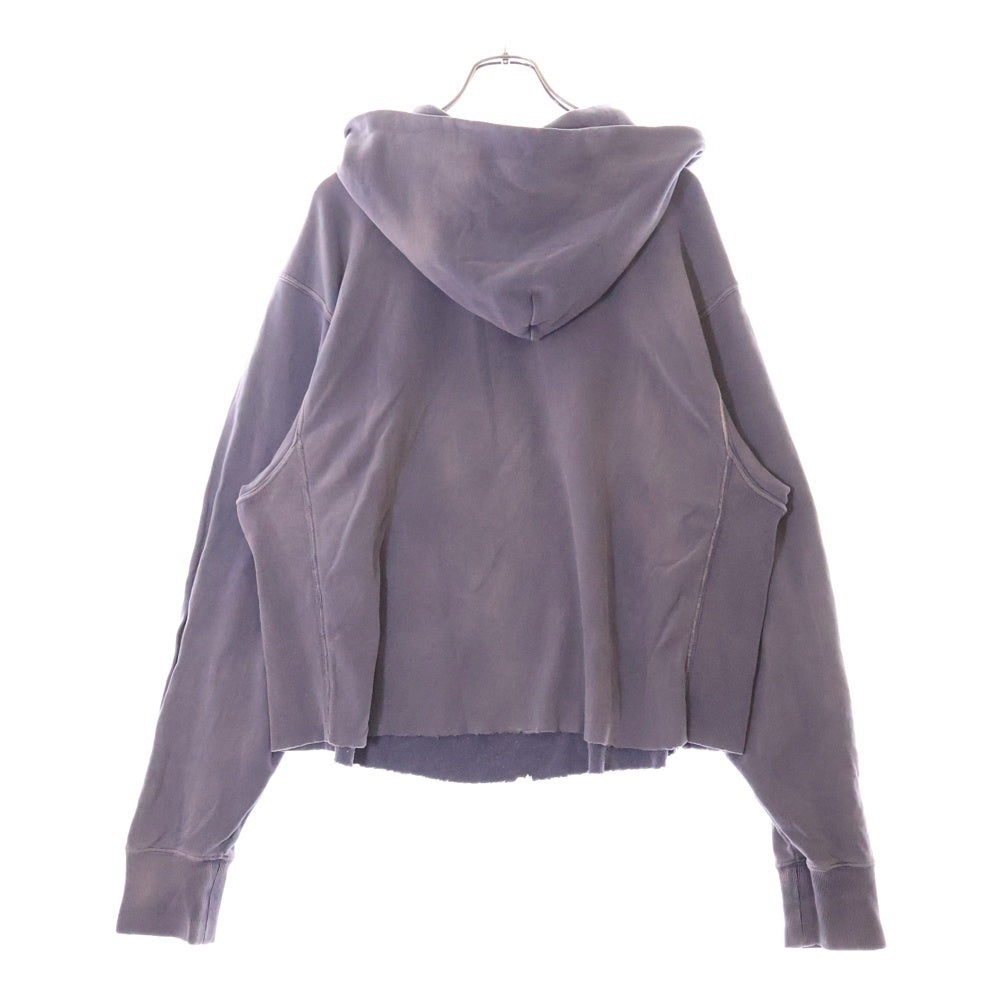 Martin Margiela(マルタンマルジェラ) 23SS フロントロゴ カットオフ プルオーバーパーカー スウェット パープル S51GU0124