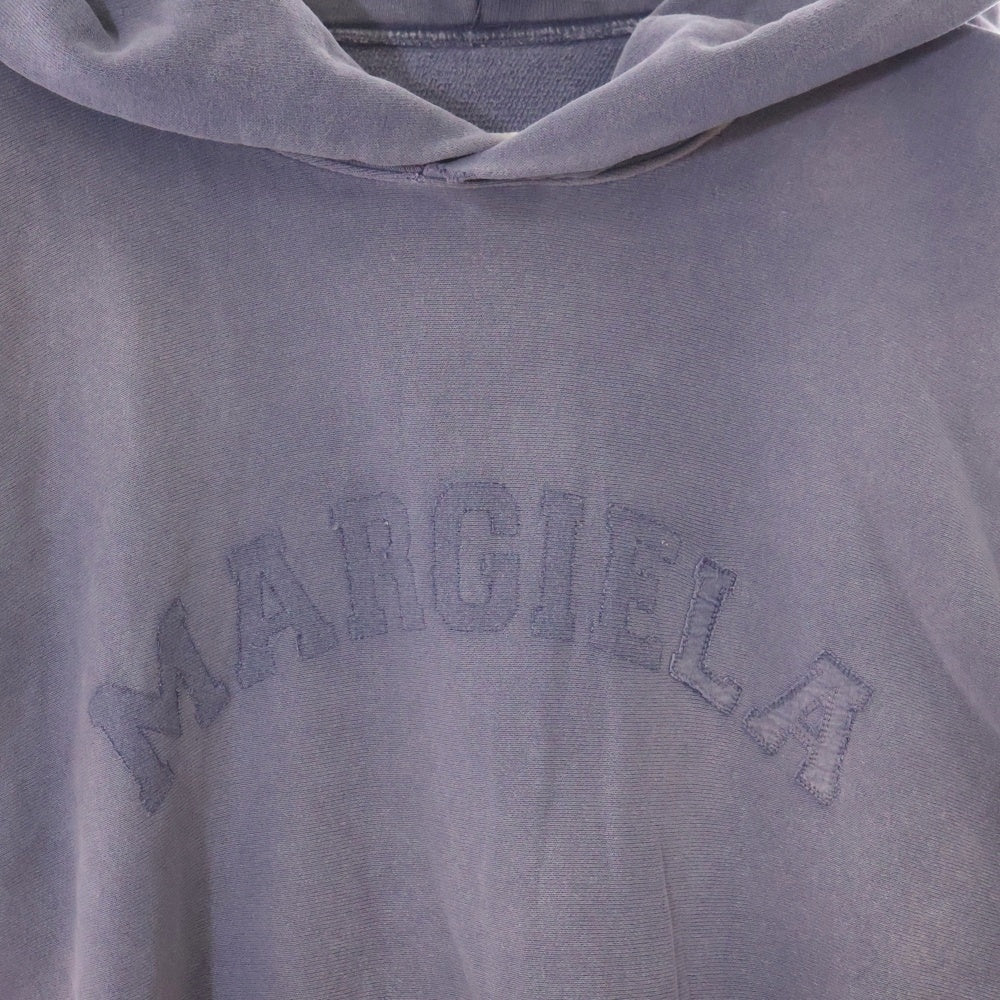 Martin Margiela(マルタンマルジェラ) 23SS フロントロゴ カットオフ プルオーバーパーカー スウェット パープル S51GU0124