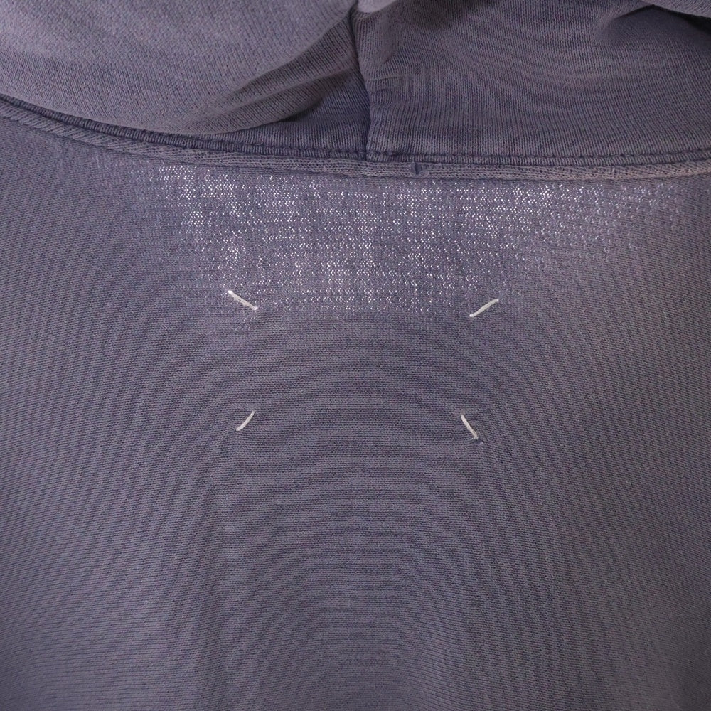 Martin Margiela(マルタンマルジェラ) 23SS フロントロゴ カットオフ プルオーバーパーカー スウェット パープル S51GU0124