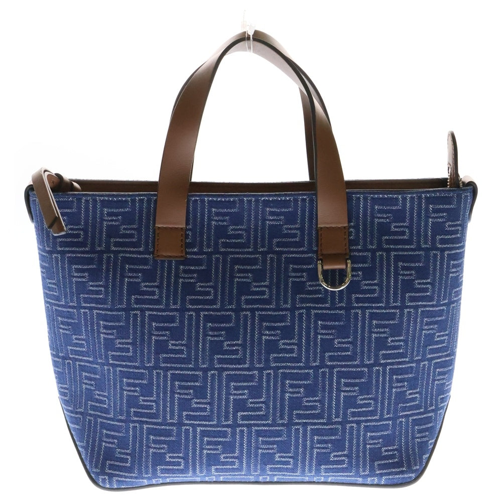FENDI(フェンディ) MONOGRAM HAND BAG モノグラム ハンドバッグ ネイビー