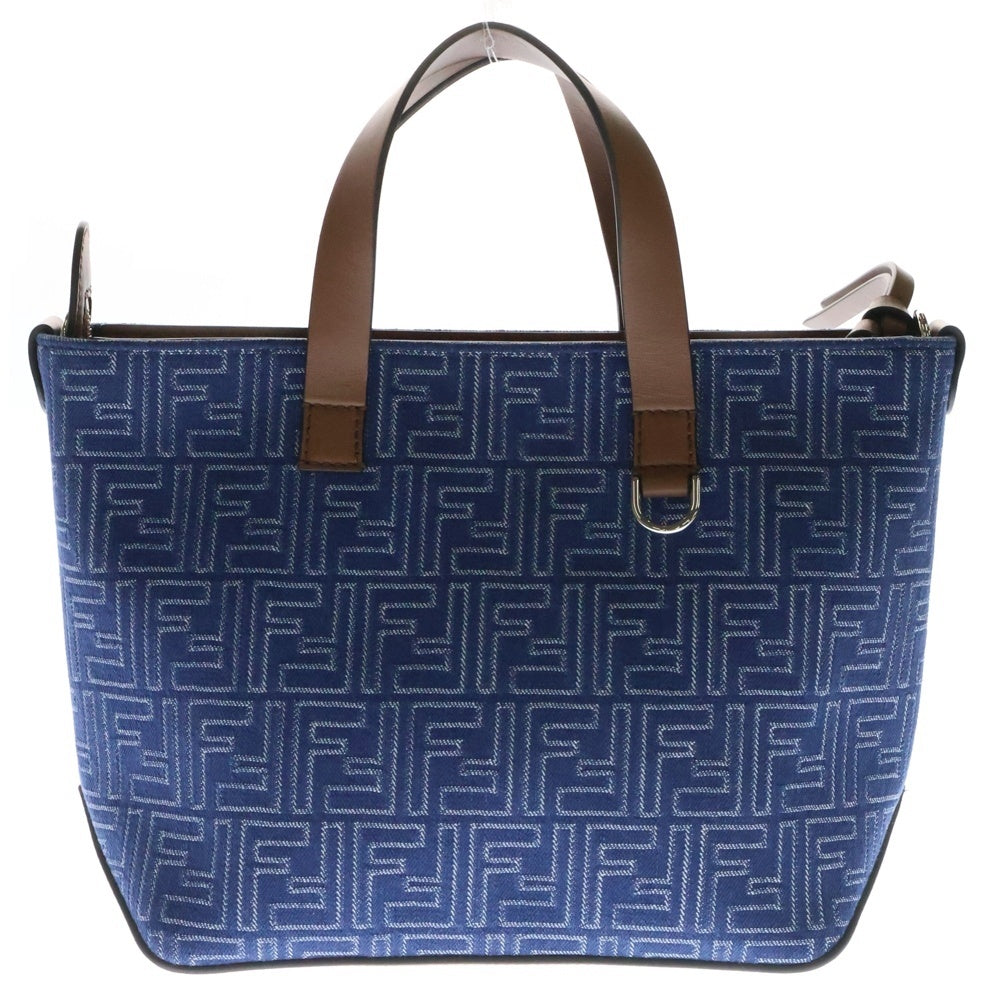 FENDI(フェンディ) MONOGRAM HAND BAG モノグラム ハンドバッグ ネイビー