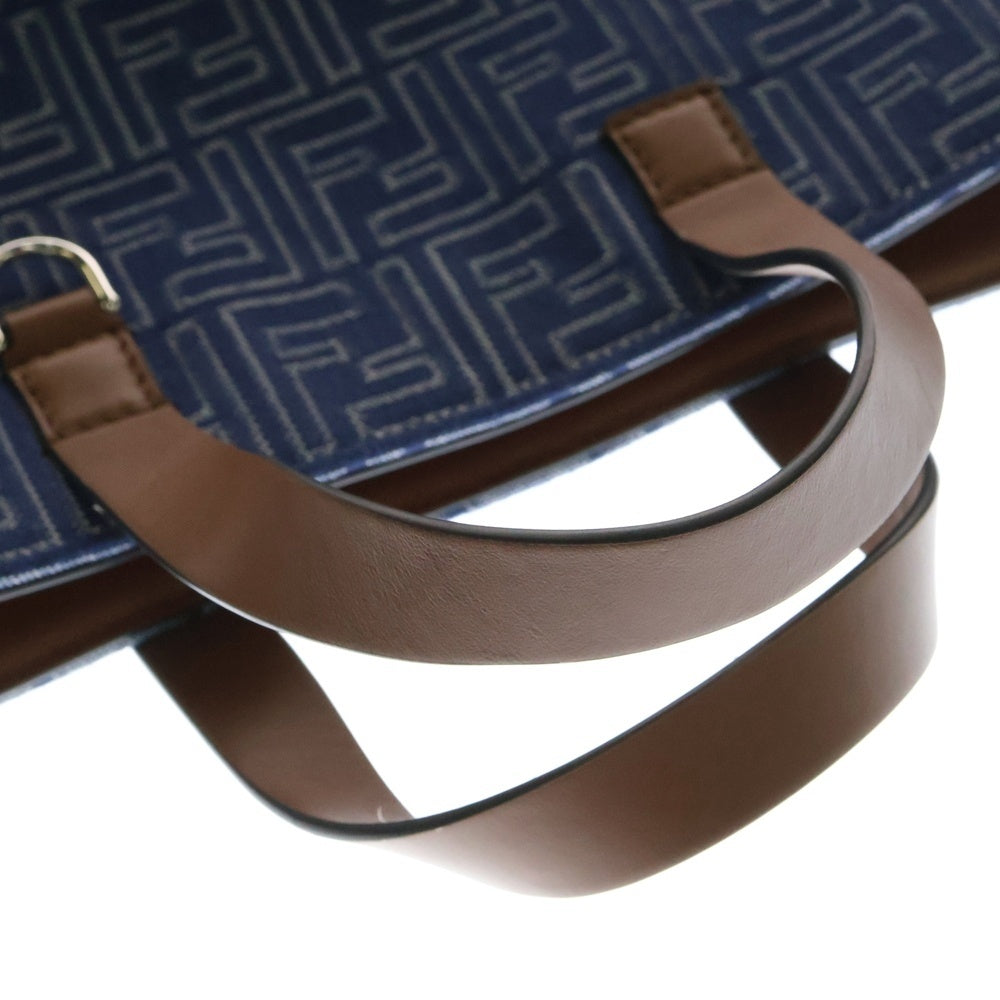 FENDI(フェンディ) MONOGRAM HAND BAG モノグラム ハンドバッグ ネイビー