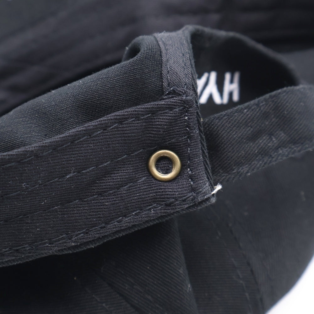 HYACYN(ハイアシン) CAP FUCK ダメージ加工 刺繍キャップ 帽子 ブラック