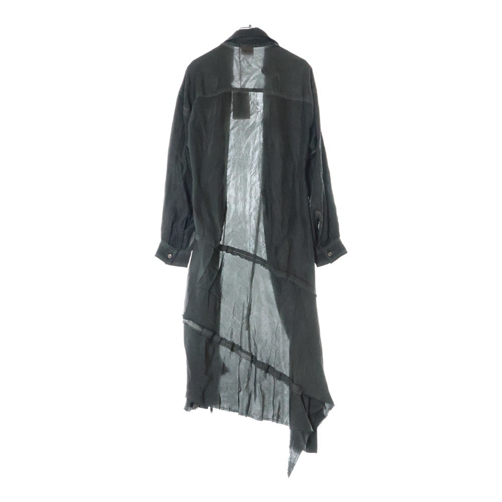 DIESEL(ディーゼル) D-RAVEN-Q1 アシンメトリー 長袖シャツドレス ワンピース グレー レディース A17310