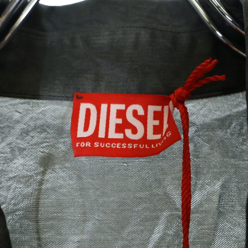 DIESEL(ディーゼル) D-RAVEN-Q1 アシンメトリー 長袖シャツドレス ワンピース グレー レディース A17310