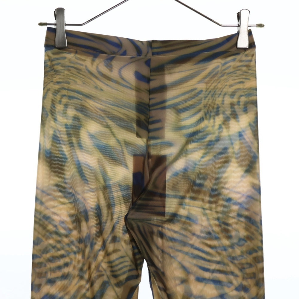 DIESEL(ディーゼル) Green P-Koll-E4 Leggings 総柄デザイン シアーレギンス パンツ マルチ 0JFAI