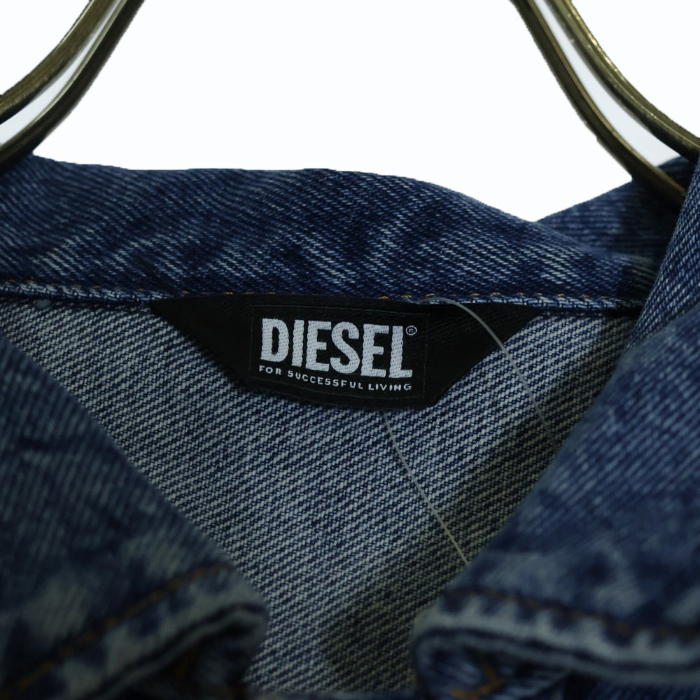 DIESEL(ディーゼル) DE-BLOCHY デニムマキシドレス インディゴ A00174