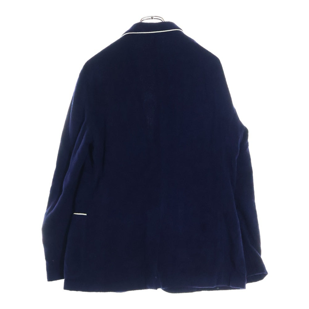 RALPH LAUREN PURPLE LABEL(ラルフローレン パープルレーベル) 25SS ハンドテーラード エンブロイダリー テリー 3Bブレザージャケット クラシック チェアマン ネイビー MNPLSPC27620789