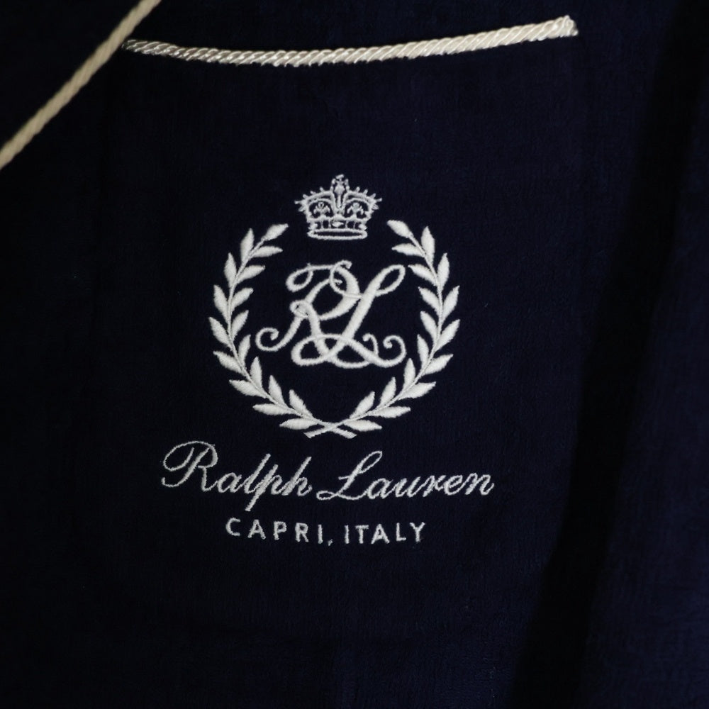 RALPH LAUREN PURPLE LABEL(ラルフローレン パープルレーベル) 25SS ハンドテーラード エンブロイダリー テリー 3Bブレザージャケット クラシック チェアマン ネイビー MNPLSPC27620789
