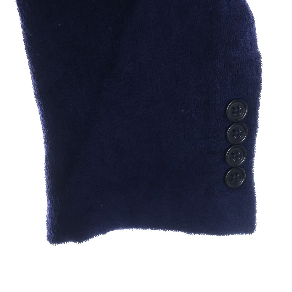 RALPH LAUREN PURPLE LABEL(ラルフローレン パープルレーベル) 25SS ハンドテーラード エンブロイダリー テリー 3Bブレザージャケット クラシック チェアマン ネイビー MNPLSPC27620789