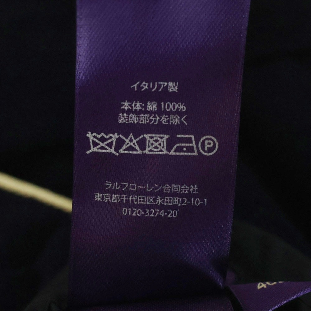 RALPH LAUREN PURPLE LABEL(ラルフローレン パープルレーベル) 25SS ハンドテーラード エンブロイダリー テリー 3Bブレザージャケット クラシック チェアマン ネイビー MNPLSPC27620789