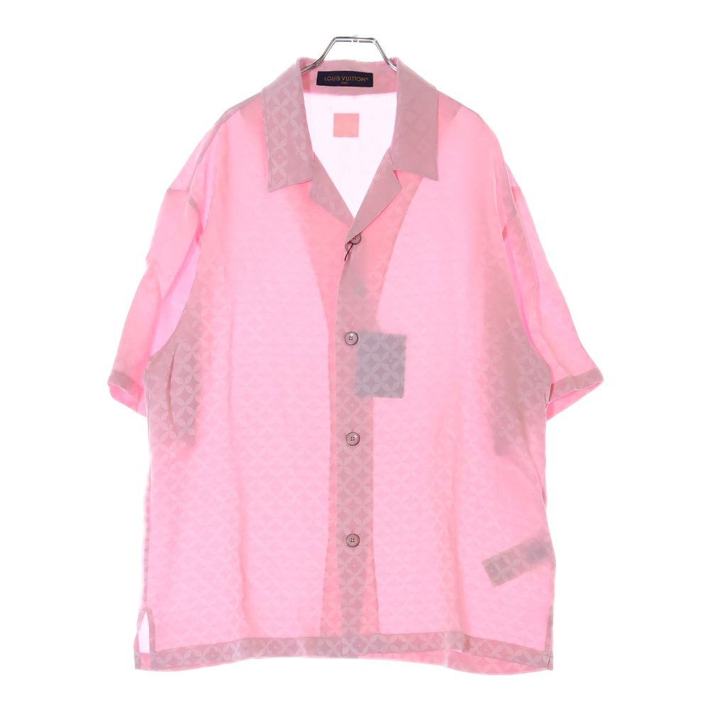 LOUIS VUITTON(ルイヴィトン) 25AW グラフィックジャカード ショートスリーブ モノグラム半袖シャツ ピンク RM252M WYK HTS72W 1AIMHB