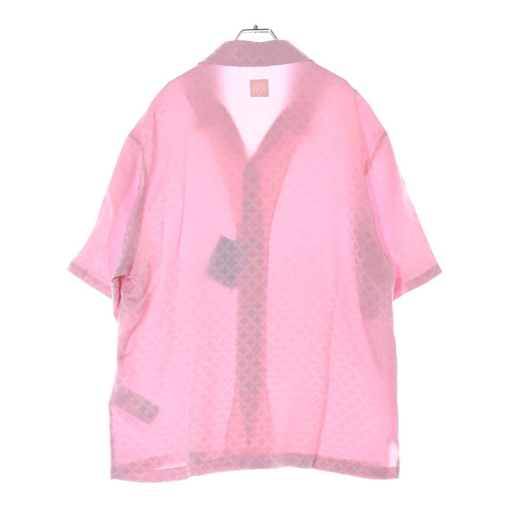 LOUIS VUITTON(ルイヴィトン) 25AW グラフィックジャカード ショートスリーブ モノグラム半袖シャツ ピンク RM252M WYK HTS72W 1AIMHB