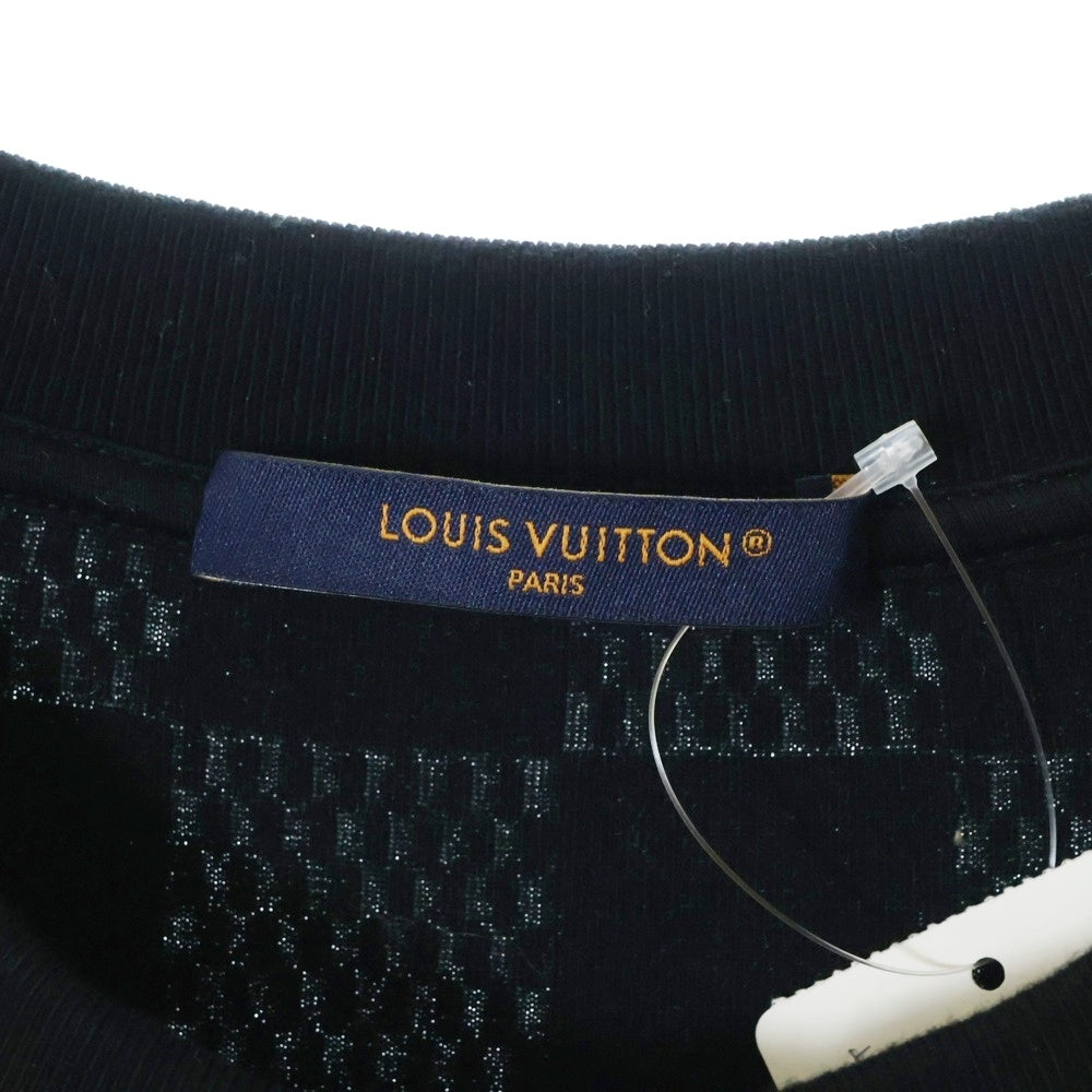 LOUIS VUITTON(ルイヴィトン) 24AW ダミエフレンチテリーコットン半袖Tシャツ RM242MQ JNW HRY44W ブラック