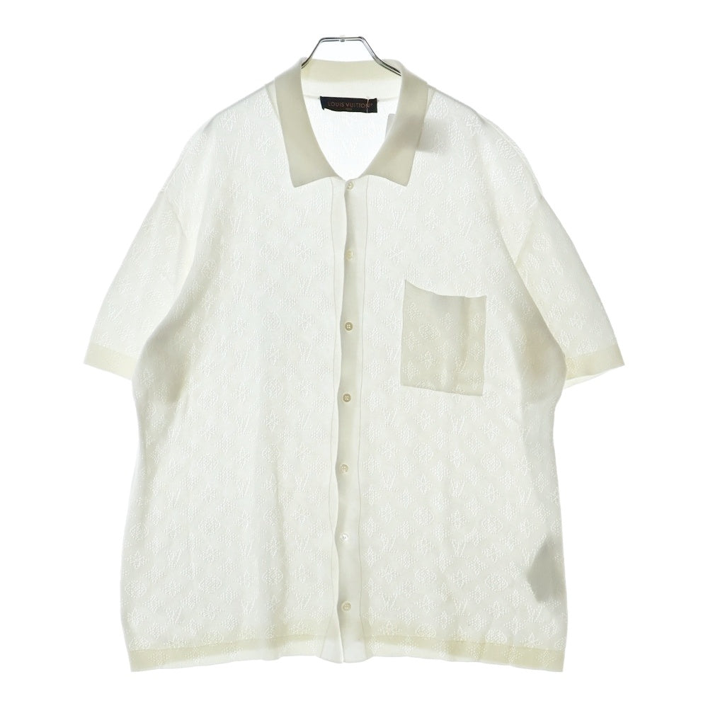 LOUIS VUITTON(ルイヴィトン) 23AW モノグラムポインテルコットン 半袖ショートスリーブシャツ RM232M Y34 HPN31W ホワイト