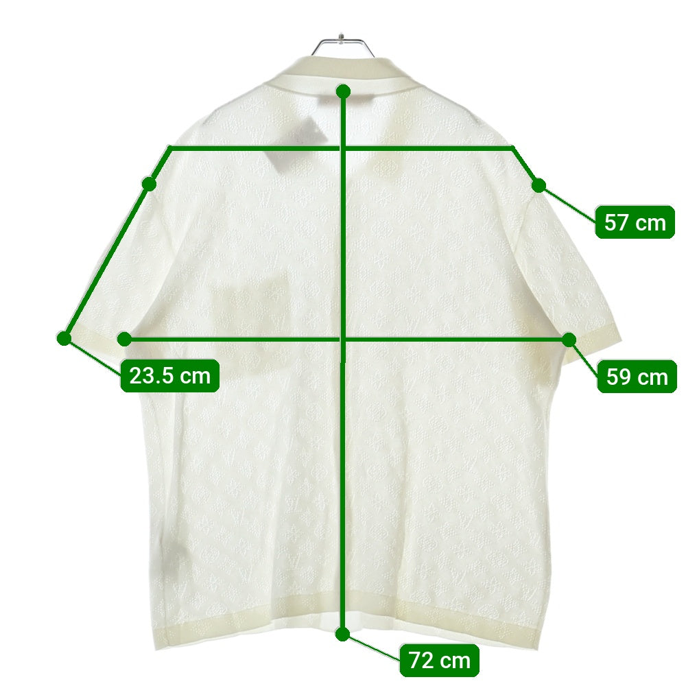 LOUIS VUITTON(ルイヴィトン) 23AW モノグラムポインテルコットン 半袖ショートスリーブシャツ RM232M Y34 HPN31W ホワイト