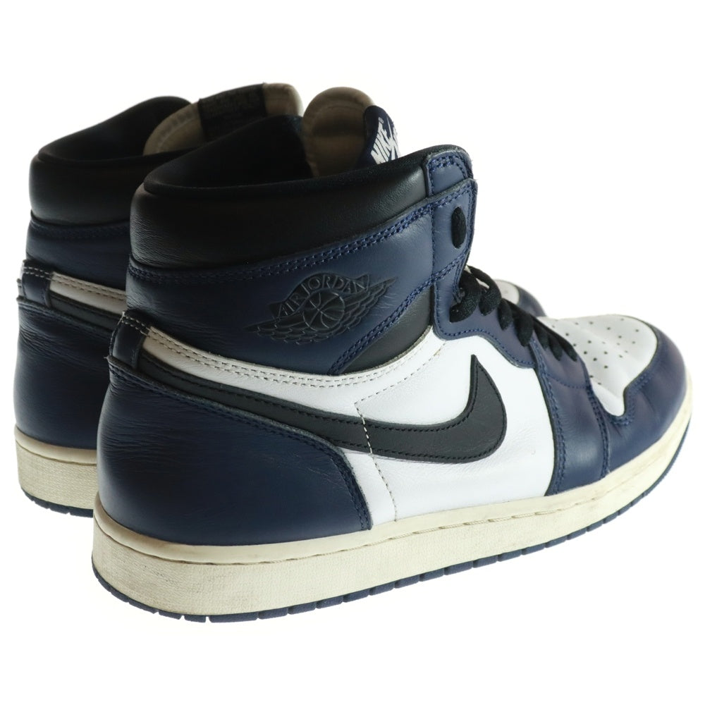 NIKE(ナイキ) AIR JORDAN1 RETRO HIGH OG エアジョーダン1 ミッドナイトネイビー ハイカットスニーカー ホワイト/ネイビー US11/29cm DZ5485-401
