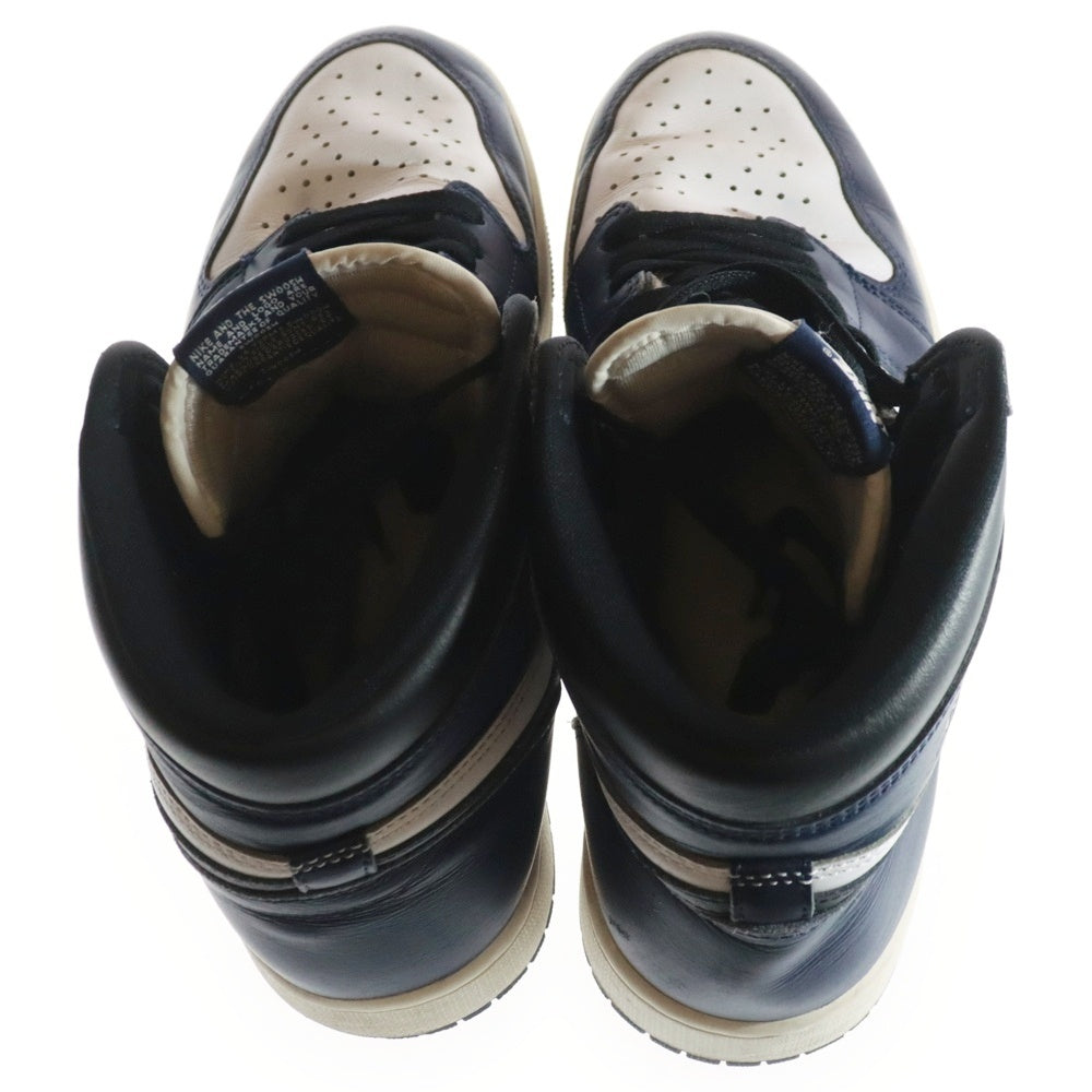 NIKE(ナイキ) AIR JORDAN1 RETRO HIGH OG エアジョーダン1 ミッドナイトネイビー ハイカットスニーカー ホワイト/ネイビー US11/29cm DZ5485-401