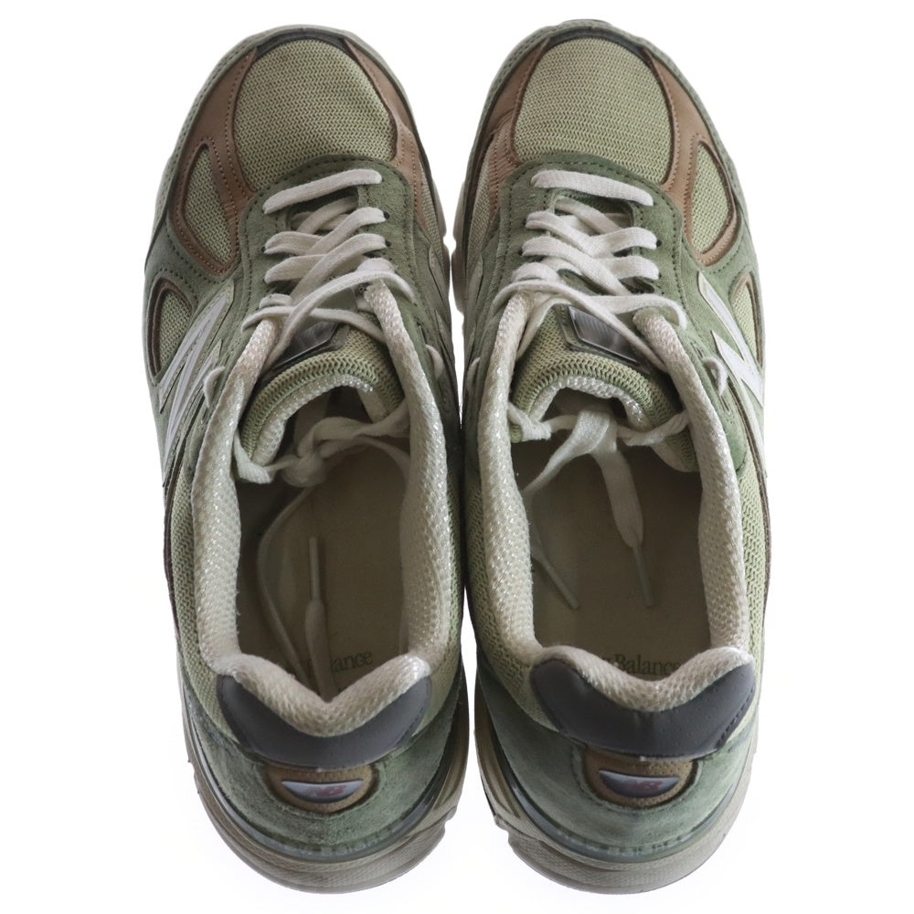 New Balance(ニューバランス) 990V4 オリーブ メッシュローカットスニーカー グリーン US10.5/28.5cm U990GT4