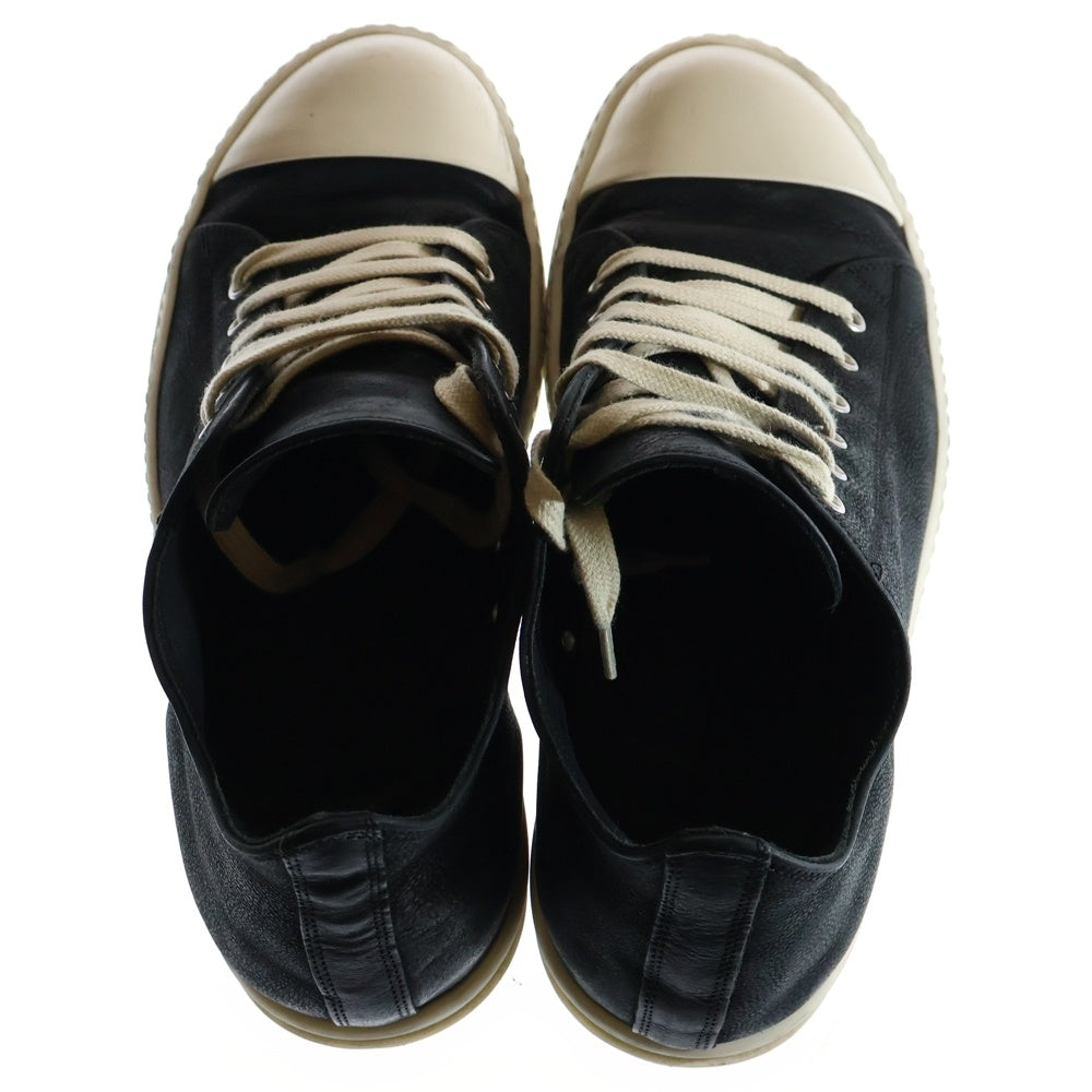 Rick Owens(リックオウエンス) RAMONS ラモーンズ レザーローカットスニーカー ブラック