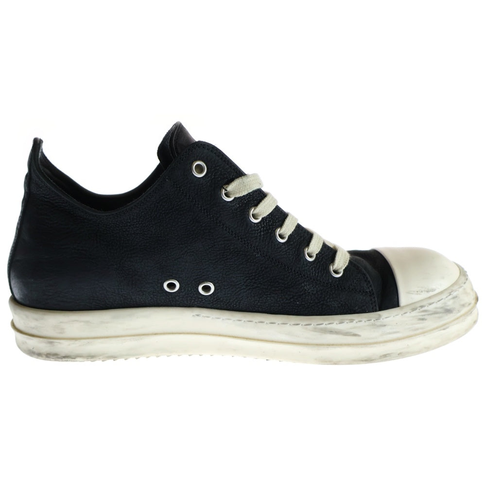 Rick Owens(リックオウエンス) RAMONS ラモーンズ レザーローカットスニーカー ブラック