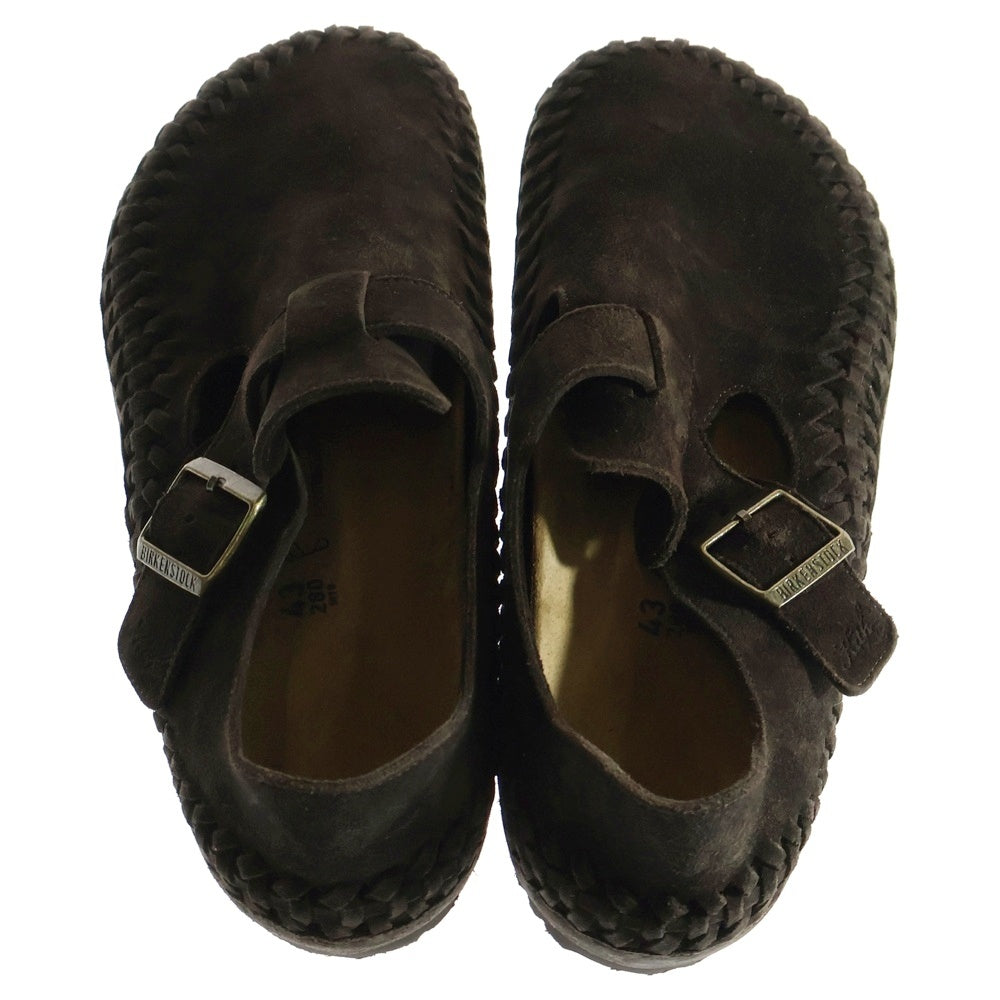 BIRKENSTOCK(ビルケンシュトック) ×KITH London Braided Shearling キス レイディド ロンドン シアリング スウェードローカットシューズ ブラウン