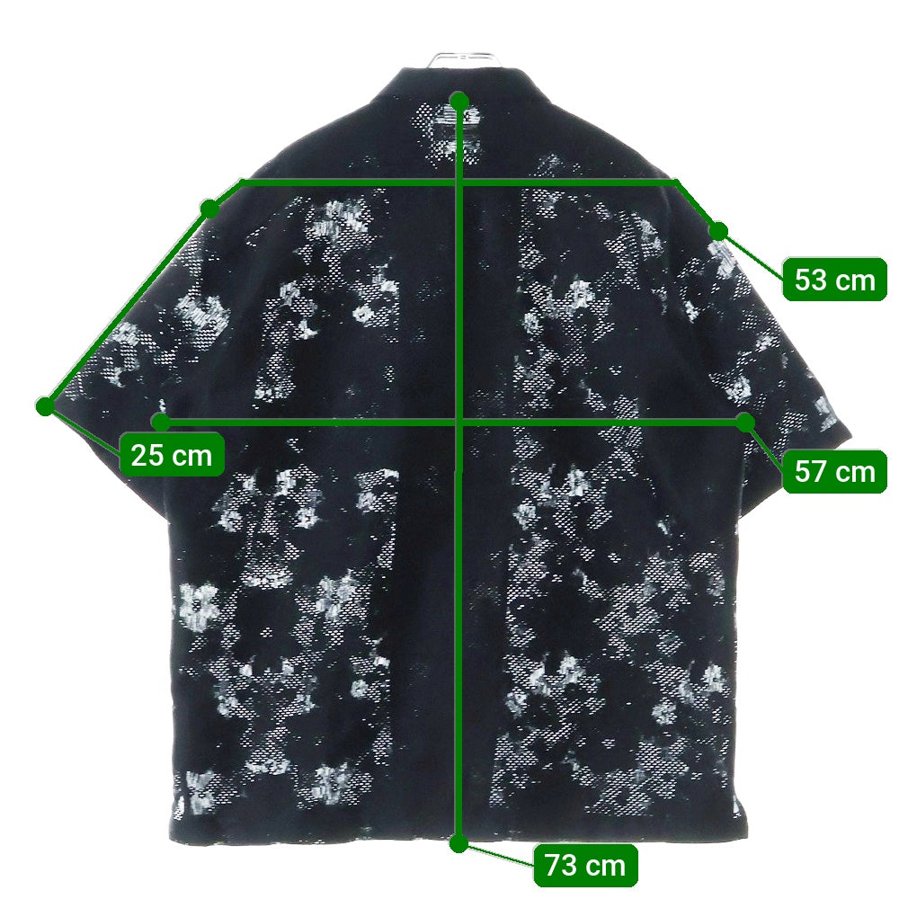 monkey time(モンキータイム) FLOWER RUSSELL LACE SHIRT 半袖レースシャツ ブラック 8316-149-0349