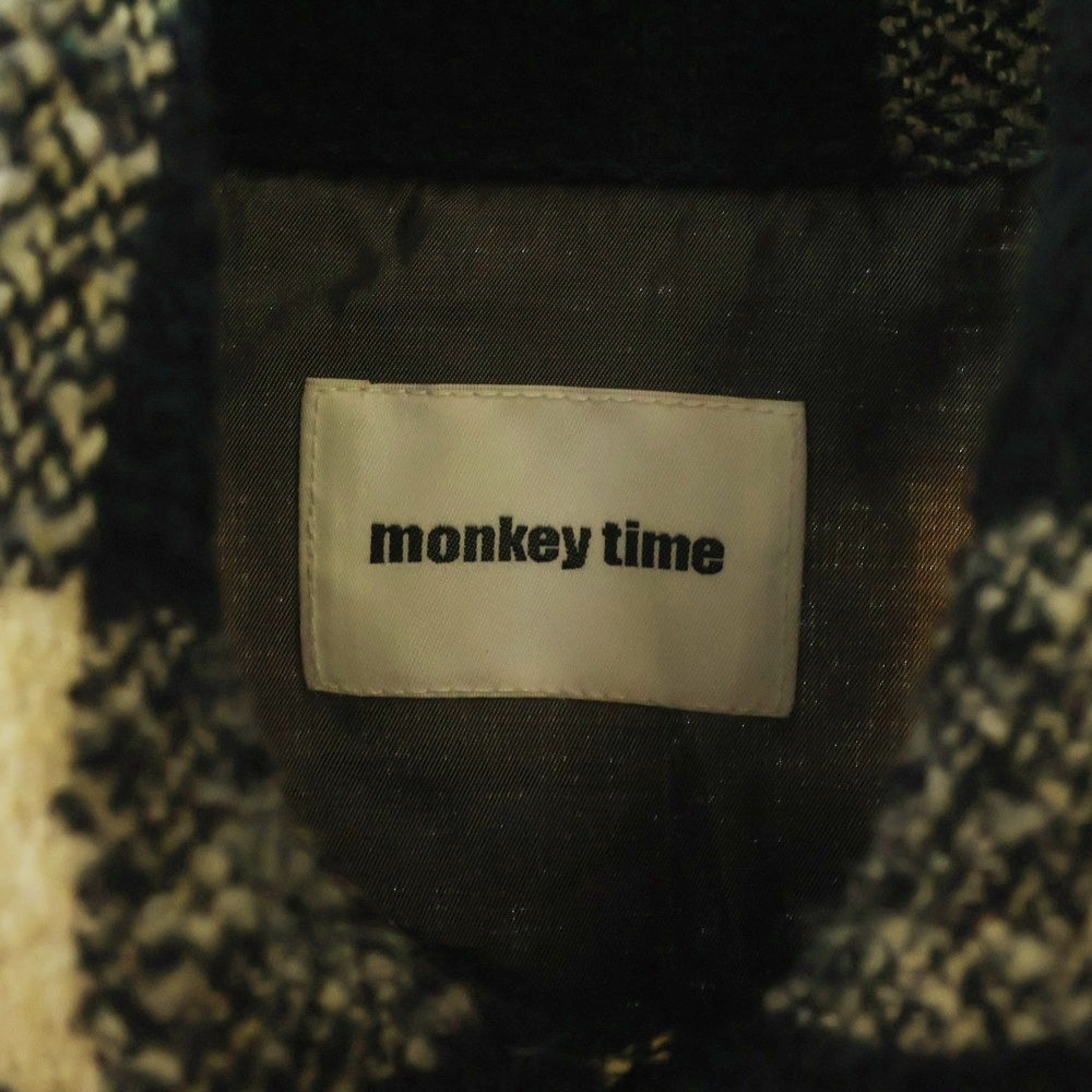 monkey time(モンキータイム) CHK OV SZD SHT JKT 長袖チェックシャツジャケット ブラック 8325-699-1421