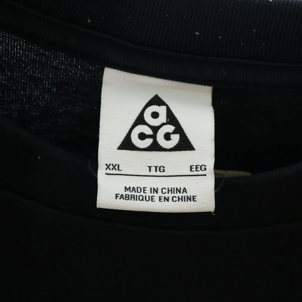 NIKE(ナイキ) AS M NRG ACG SS TEE LBR LUNGS ACG ロゴ刺繍半袖Tシャツ ブラック DQ1816-010