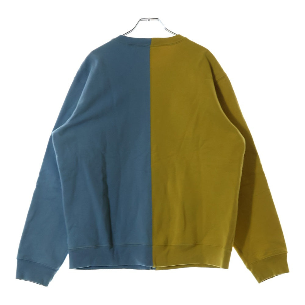 SUPREME(シュプリーム) 18AW Split Crewneck Sweatshirt スプリット クルーネックトレーナー スウェット イエロー/ブルー