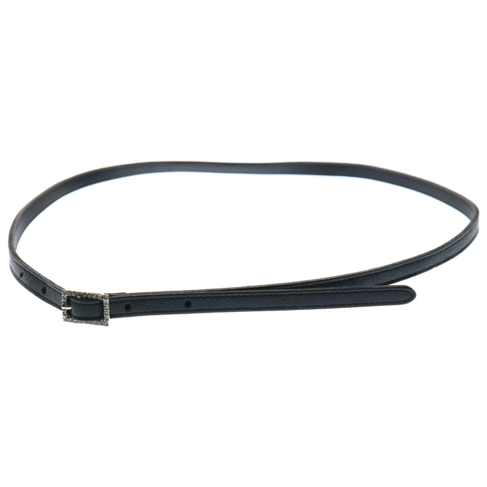 SAINT LAURENT PARIS(サンローランパリ) Leather Belt スワロバックルレザーベルト ブラック レディース 710085