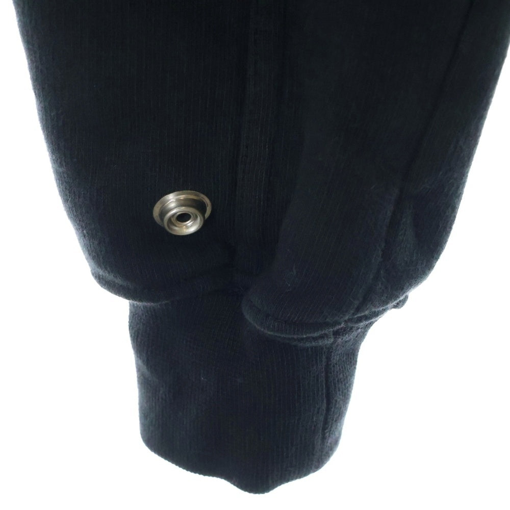DRKSHDW(ダークシャドウ) SMALL GIMP HOODIE スタッズ装飾 フルジップアップスウェットパーカー フーディー ブラック DS01D1244 FES2
