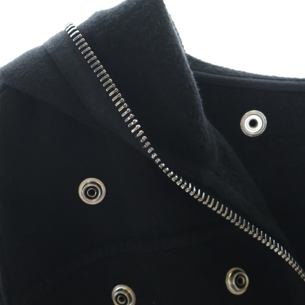 DRKSHDW(ダークシャドウ) SMALL GIMP HOODIE スタッズ装飾 フルジップアップスウェットパーカー フーディー ブラック DS01D1244 FES2