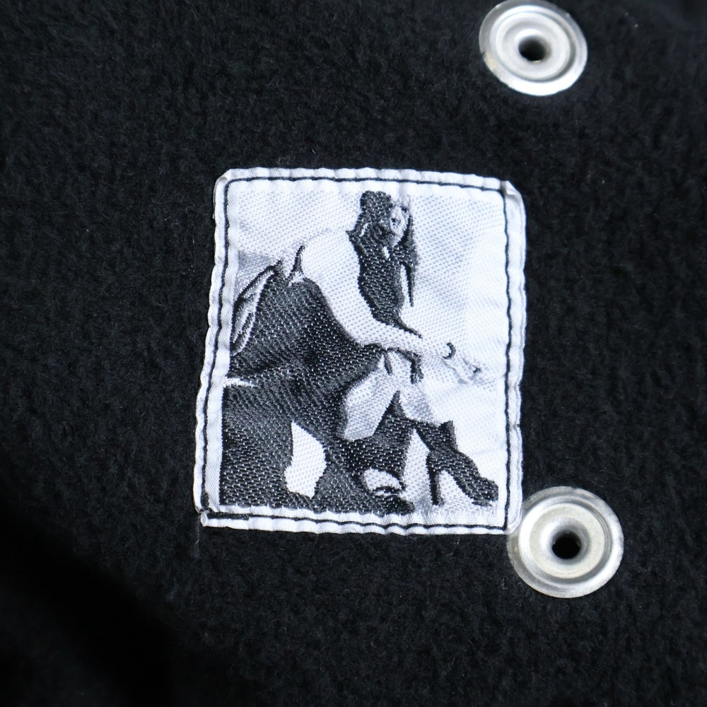 DRKSHDW(ダークシャドウ) SMALL GIMP HOODIE スタッズ装飾 フルジップアップスウェットパーカー フーディー ブラック DS01D1244 FES2