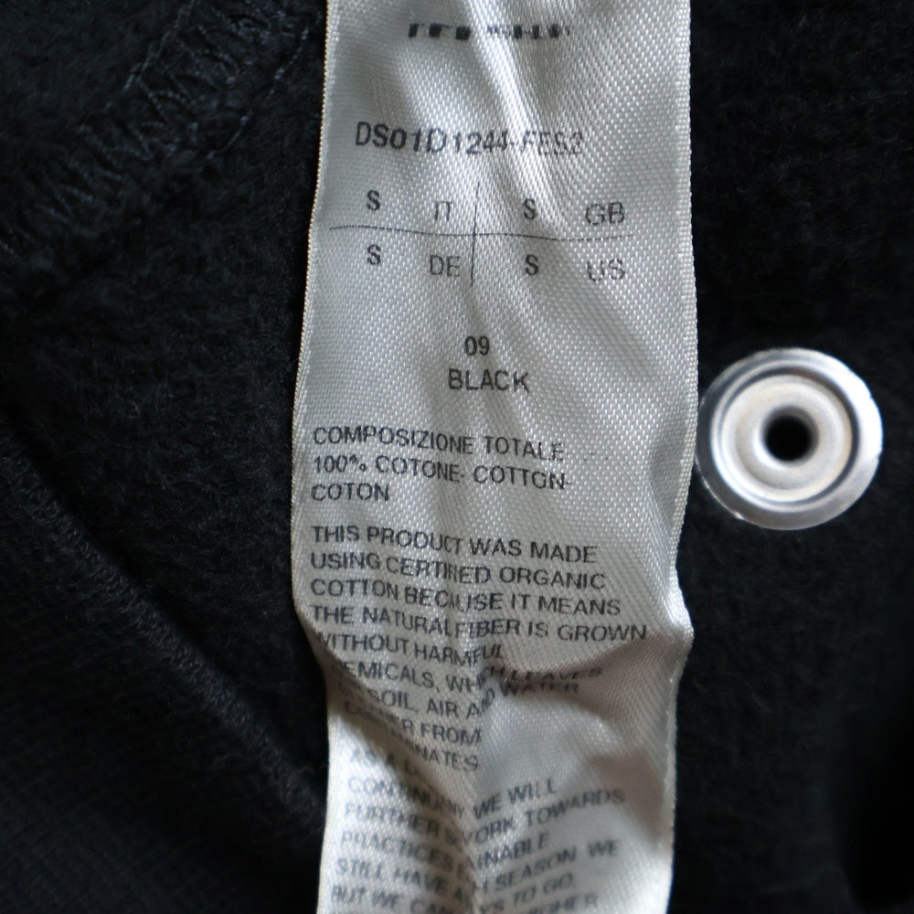 DRKSHDW(ダークシャドウ) SMALL GIMP HOODIE スタッズ装飾 フルジップアップスウェットパーカー フーディー ブラック DS01D1244 FES2