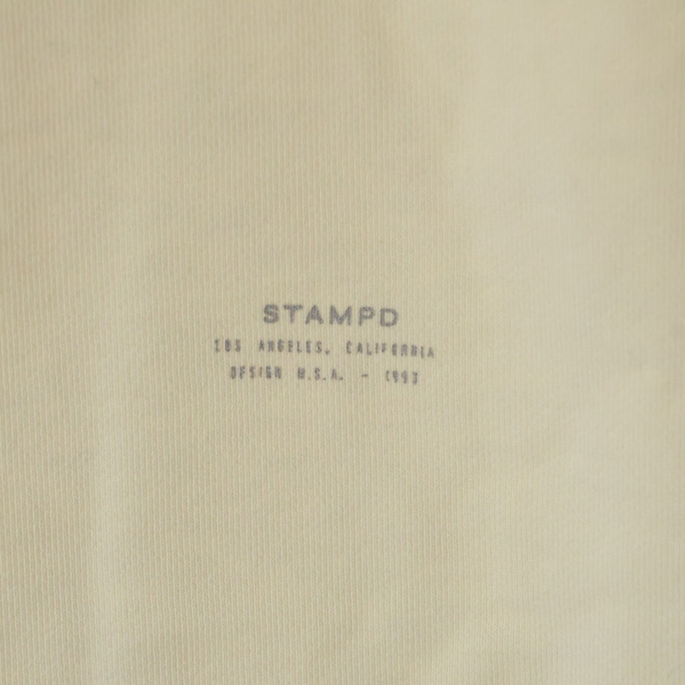 STAMPD(スタンプド) Stacked Logo Crewneck Sweatshirt フロントロゴ クルーネックスウェット トレーナー アイボリー
