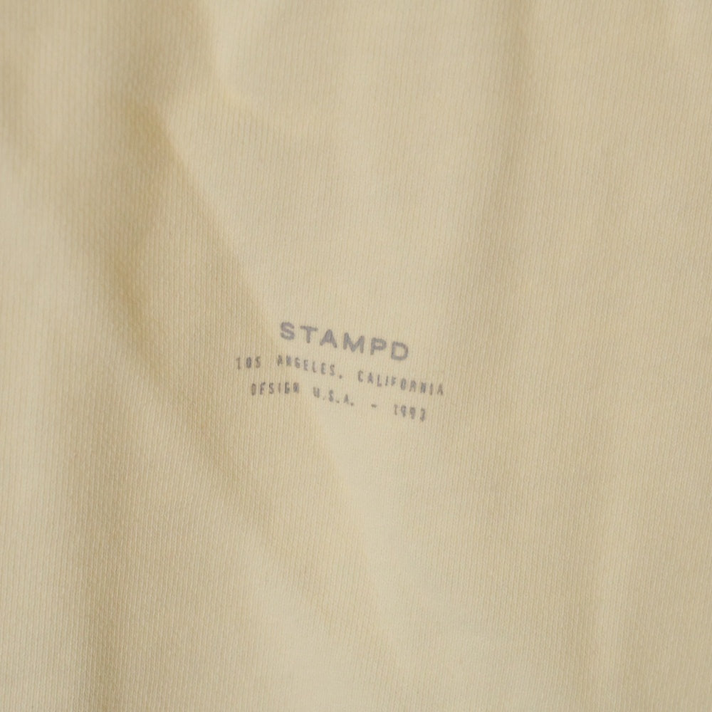 STAMPD(スタンプド) Stacked Logo Crewneck Sweatshirt フロントロゴ クルーネックスウェット トレーナー アイボリー