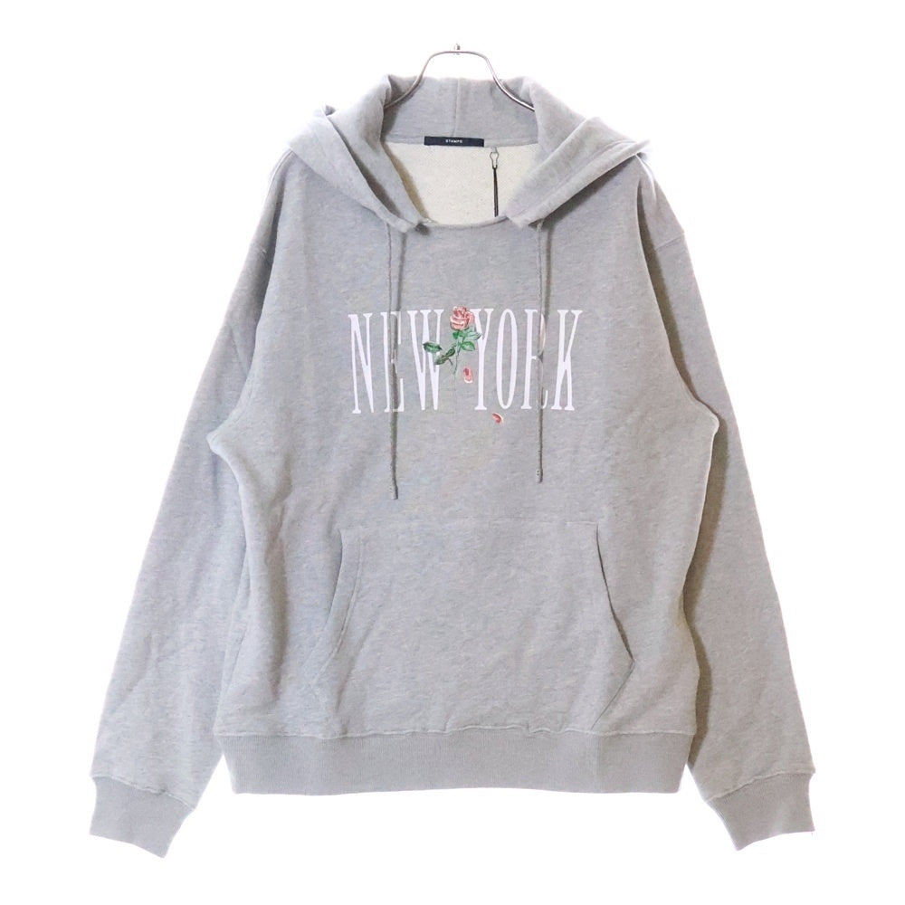 STAMPD(スタンプド) New York Rose Hoodie ニューヨーク ローズ プルオーバーパーカー フーディー グレー