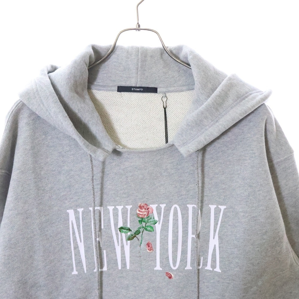 STAMPD(スタンプド) New York Rose Hoodie ニューヨーク ローズ プルオーバーパーカー フーディー グレー